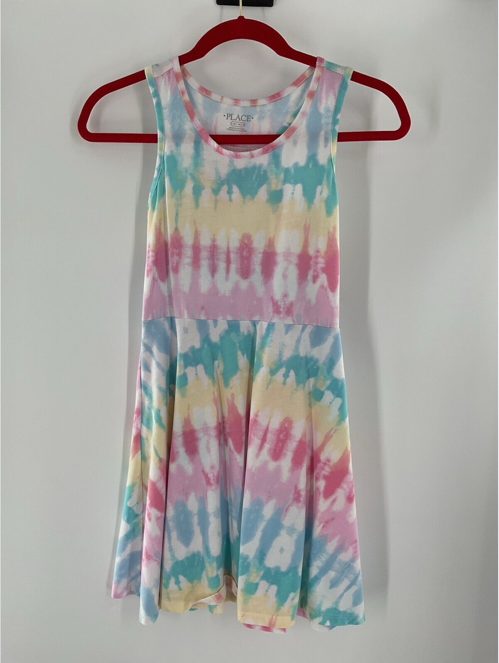 Children’s Place Girls Large (10-12)Tank Top Dress Summer Tie-Dye 111